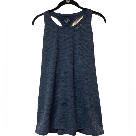 NWOT Athleta Performance Racerback Tank Blue Size L yoga, running, - Picture 7 of 7